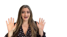 femme reaction mains woman femelle