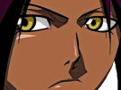 yoruichi-shihouin-bleach-peau-mate-cheveux-pourpre-violet-yeux-ambre-jaune-fic-bloop