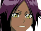 yoruichi-shihouin-bleach-peau-mate-cheveux-pourpre-violet-yeux-ambre-jaune-fic-bloop