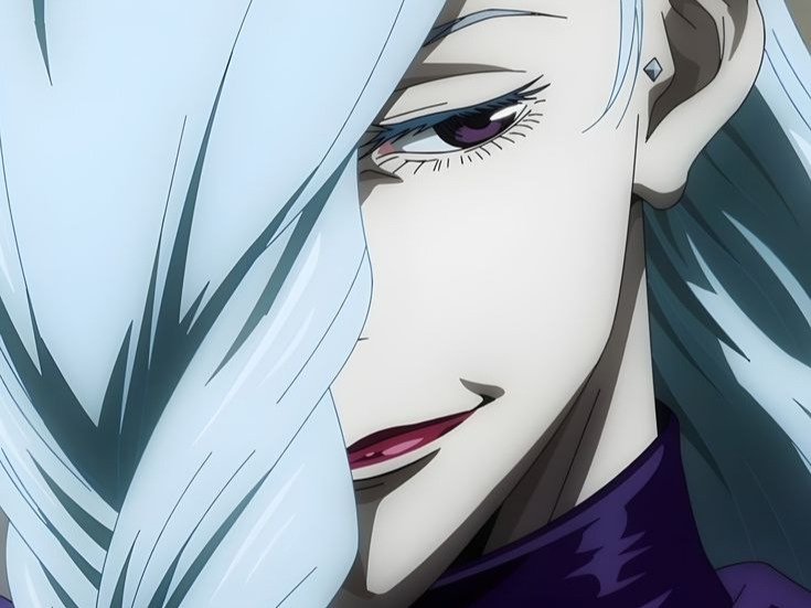 mei mei-mei jujutsu-kaisen jjk cheveux blanc yeux violet tresse ade adelaide vizard fic bloop