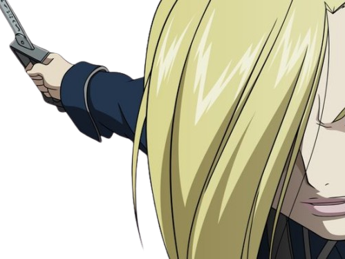 olivia armstrong fullmetal alchemist fma blonde yeux bleu meche arrancar fic bloop epee katana