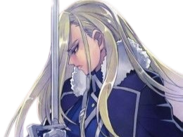 olivia armstrong fullmetal alchemist fma blonde yeux bleu meche arrancar fic bloop epee katana