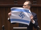 konrad-berkowicz-extreme-droite-extreme-droite-israel-sionistes-sionisme-depute-polonais-pologne-drapeau-israelien-croix-gammee