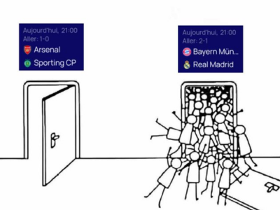 arsenal sporting bayern munich real madrid ldc ligue des champions porte portes foule