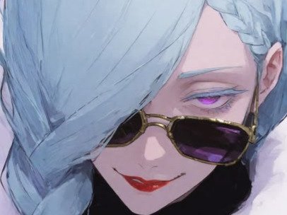 mei mei-mei jjk cheveux blanc ade adelaide vizard fic bloop lunettes