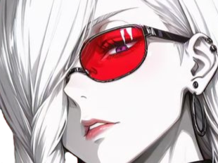 mei mei-mei jjk cheveux blanc ade adelaide vizard fic bloop lunettes