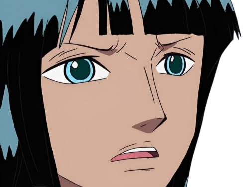nico robin one piece ninon cheveux noir yeux bleu fic bloop