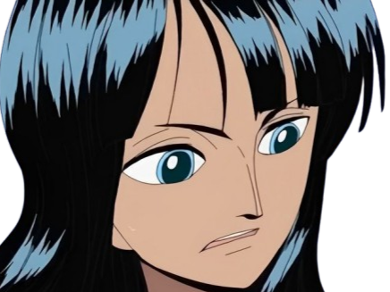 nico robin one piece ninon cheveux noir yeux bleu fic bloop