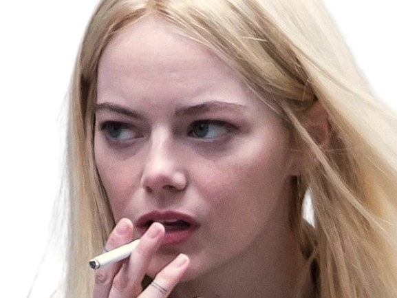 annie landsberg maniac serie emma emily jean stone actrice productrice americaine blonde femme lunettes cigarette