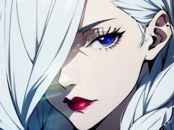 mei mei-mei jjk cheveux blanc yeux violet tresse ade adelaide vizard fic bloop