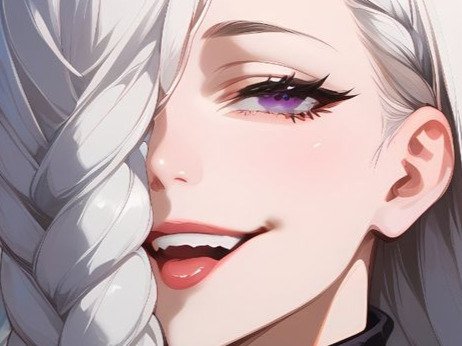 mei mei-mei jjk cheveux blanc yeux violet tresse ade adelaide vizard fic bloop