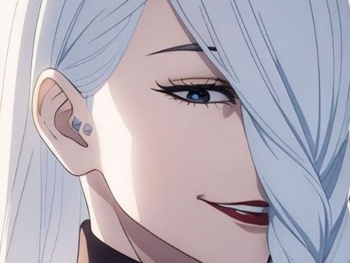 mei mei-mei jjk cheveux blanc yeux violet tresse ade adelaide vizard fic bloop