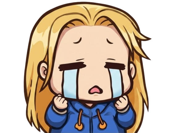 diana pleure cry pragmata blonde triste larmes chibi fille anime dessin manga capcom kawaii knifos