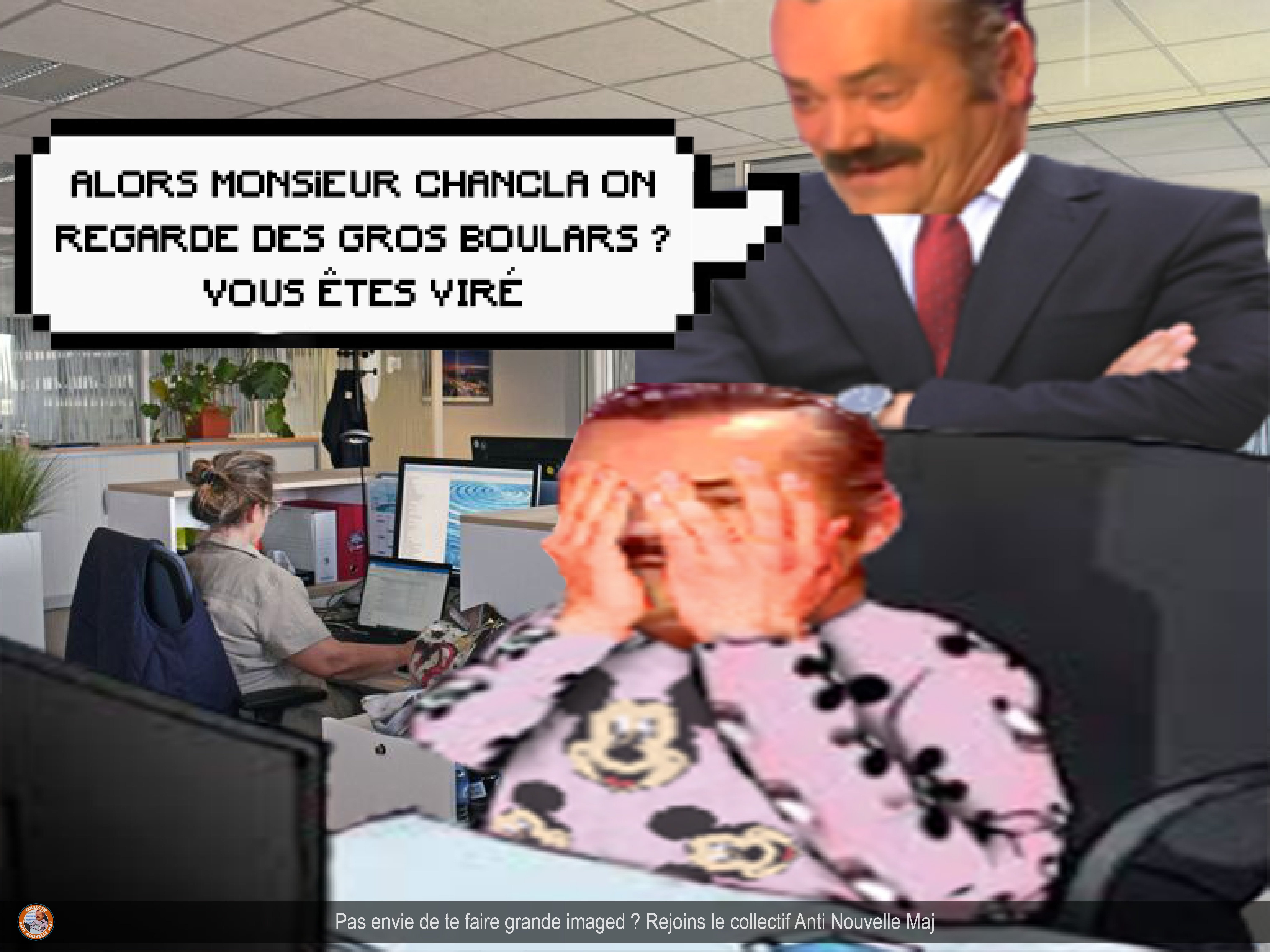 bureau boss patron pc ecran travail esclave pression cravate 35h cdi consultant grande imaged honte