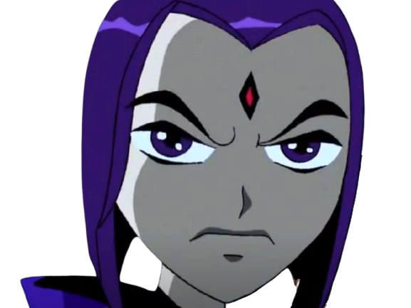 raven teen titans violet pourpre dc comics demi demone trichoporphyree indigo