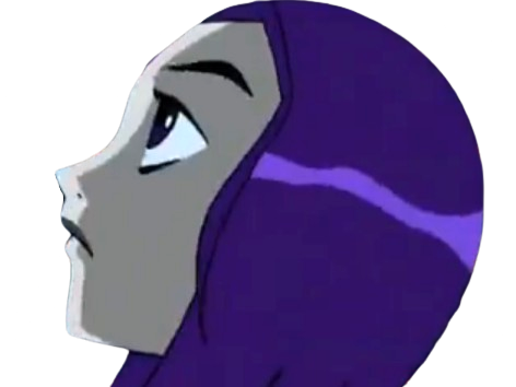 raven teen titans violet pourpre dc comics demi demone trichoporphyree indigo