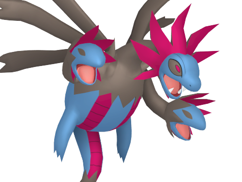 trioxhydre hydreigon sazandora pokemo pkm anime jeu type tenebres dragon 5g unys brutal