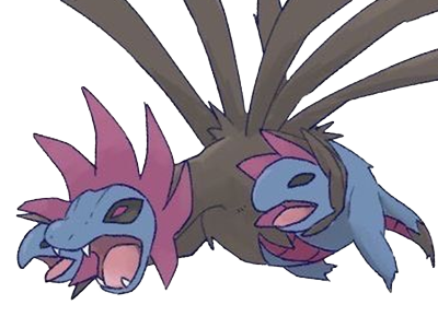 trioxhydre hydreigon sazandora pokemo pkm anime jeu type tenebres dragon 5g unys brutal