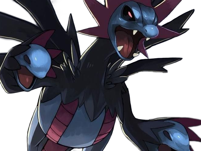 trioxhydre hydreigon sazandora pokemo pkm anime jeu type tenebres dragon 5g unys brutal