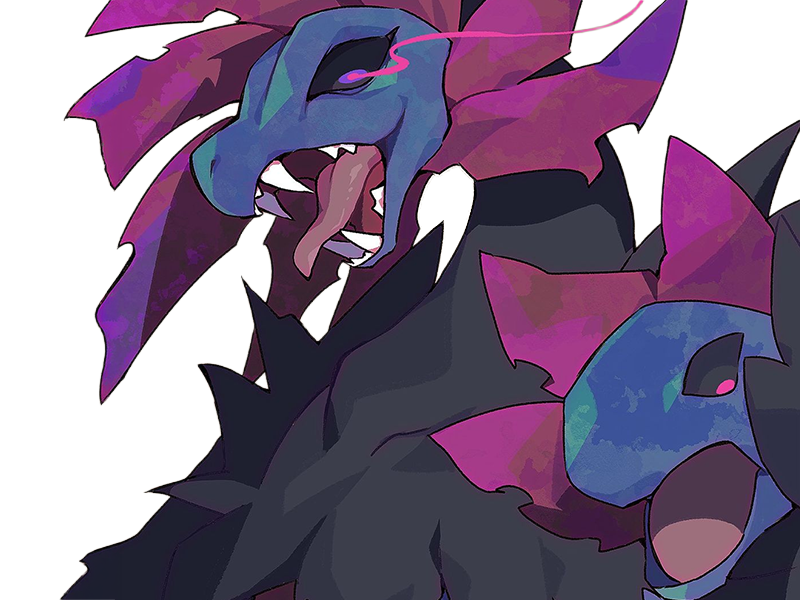 trioxhydre hydreigon sazandora pokemo pkm anime jeu type tenebres dragon 5g unys brutal