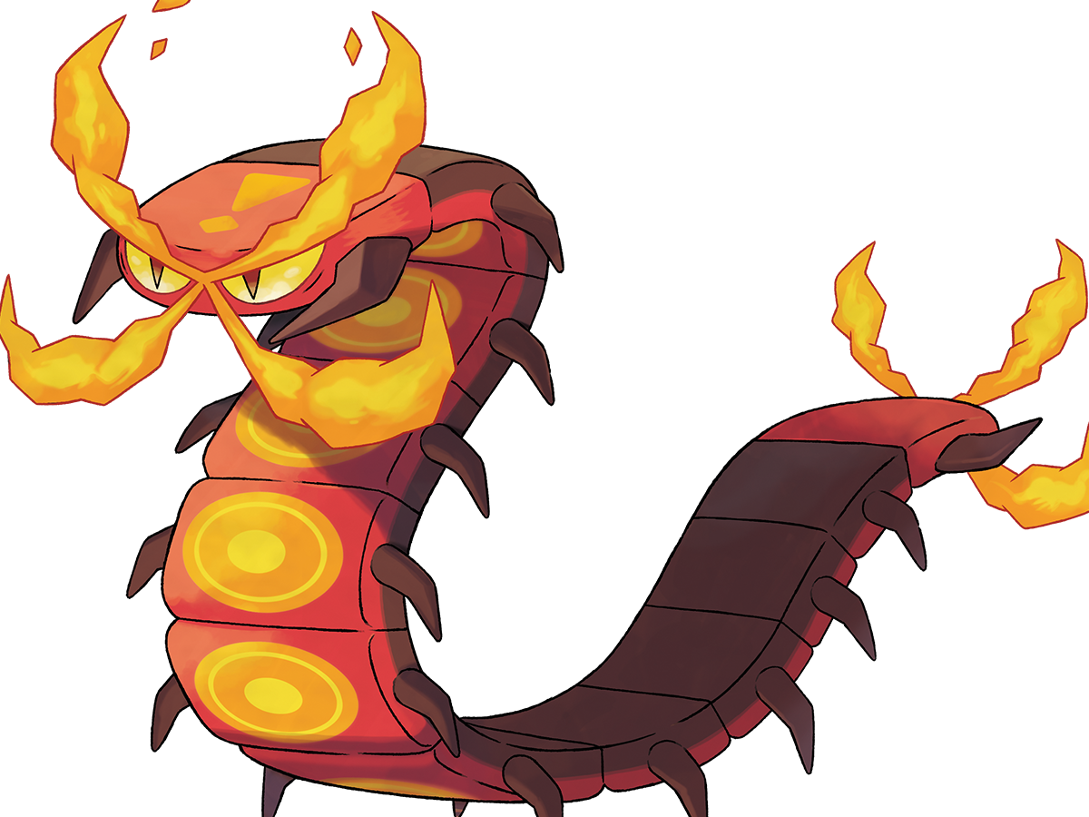 scolocendre centiskorch maruyakude pokemon pkm anime jeu type feu insecte 8g galar calorifere