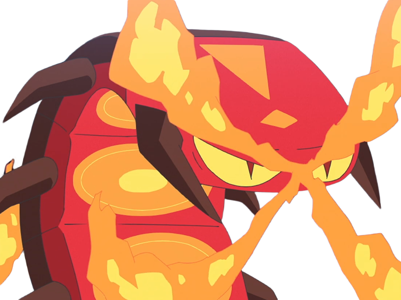 scolocendre centiskorch maruyakude pokemon pkm anime jeu type feu insecte 8g galar calorifere