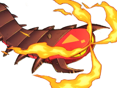 scolocendre centiskorch maruyakude pokemon pkm anime jeu type feu insecte 8g galar calorifere