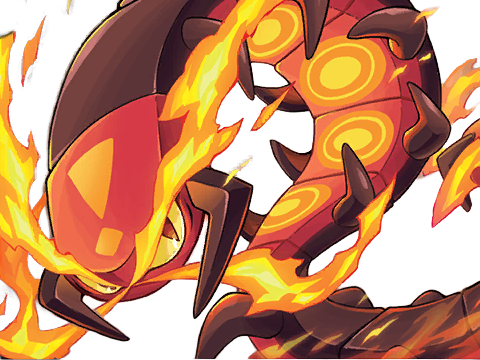 scolocendre centiskorch maruyakude pokemon pkm anime jeu type feu insecte 8g galar calorifere