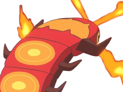 scolocendre centiskorch maruyakude pokemon pkm anime jeu type feu insecte 8g galar calorifere