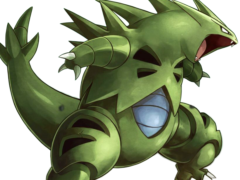 Sticker tyranocif tyranitar bangiras pokemon pkm anime jeu type roche tenebres 2g johto armure par Dark-63