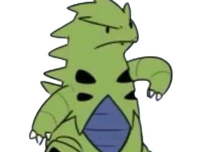 Sticker tyranocif tyranitar bangiras pokemon pkm anime jeu type roche tenebres 2g johto armure par Dark-63