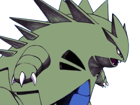 Sticker tyranocif tyranitar bangiras pokemon pkm anime jeu type roche tenebres 2g johto armure par Dark-63