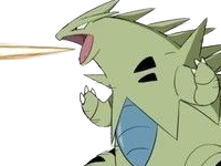 Sticker tyranocif tyranitar bangiras pokemon pkm anime jeu type roche tenebres 2g johto armure par Dark-63