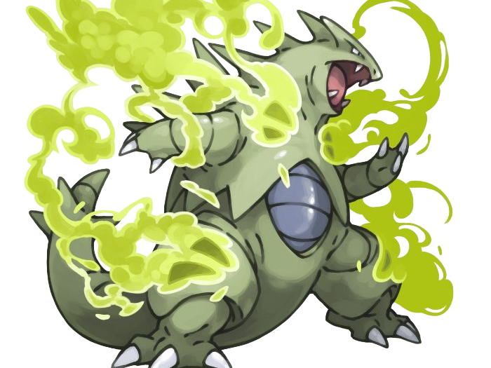 tyranocif tyranitar bangiras pokemon pkm anime jeu type roche tenebres 2g johto armure