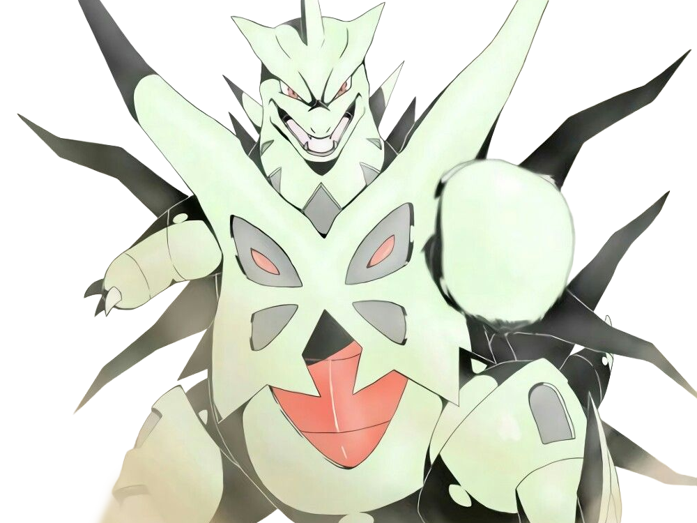 mega-tyranocif mega tyranocif tyranitar bangiras pokemon pkm anime jeu type roche tenebres 2g johto armure