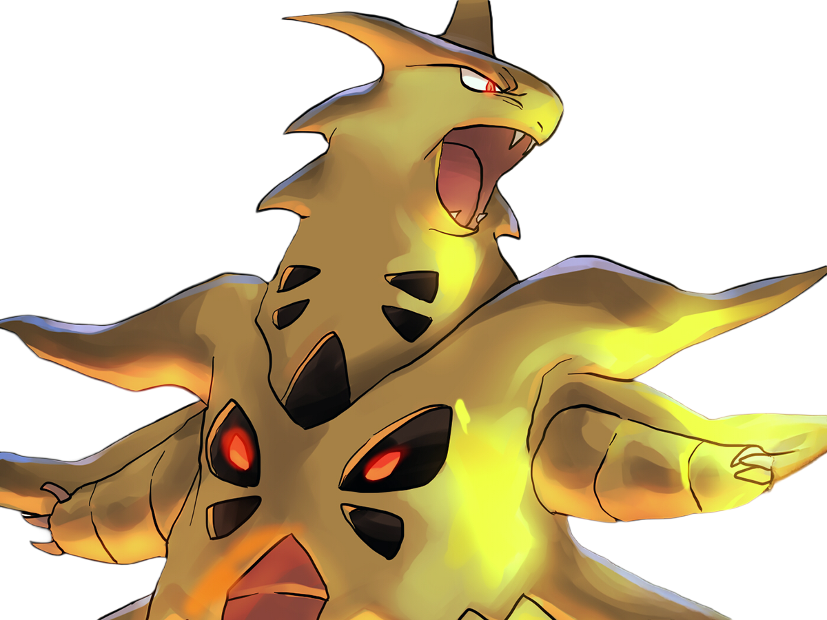mega-tyranocif mega tyranocif tyranitar bangiras pokemon pkm anime jeu type roche tenebres 2g johto armure