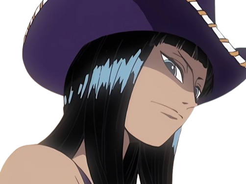 nico robin one piece ninon cheveux noir yeux bleu fic bloop chapeau violet