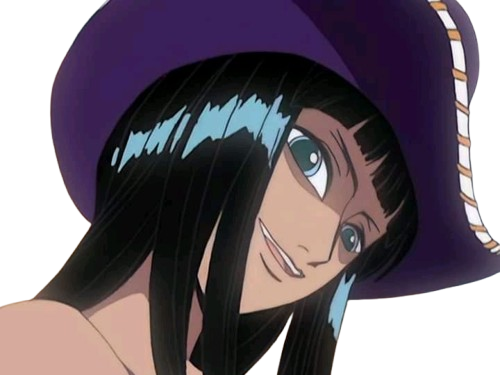 nico robin one piece ninon cheveux noir yeux bleu fic bloop chapeau violet