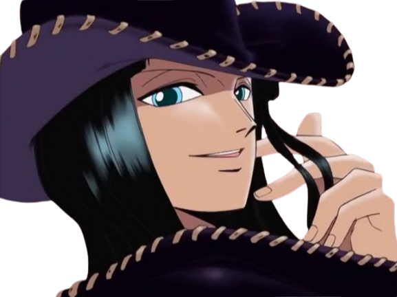 nico robin one piece ninon cheveux noir yeux bleu fic bloop chapeau violet