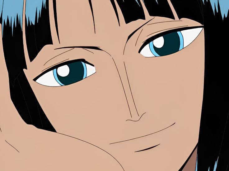 nico robin one piece ninon cheveux noir yeux bleu fic bloop