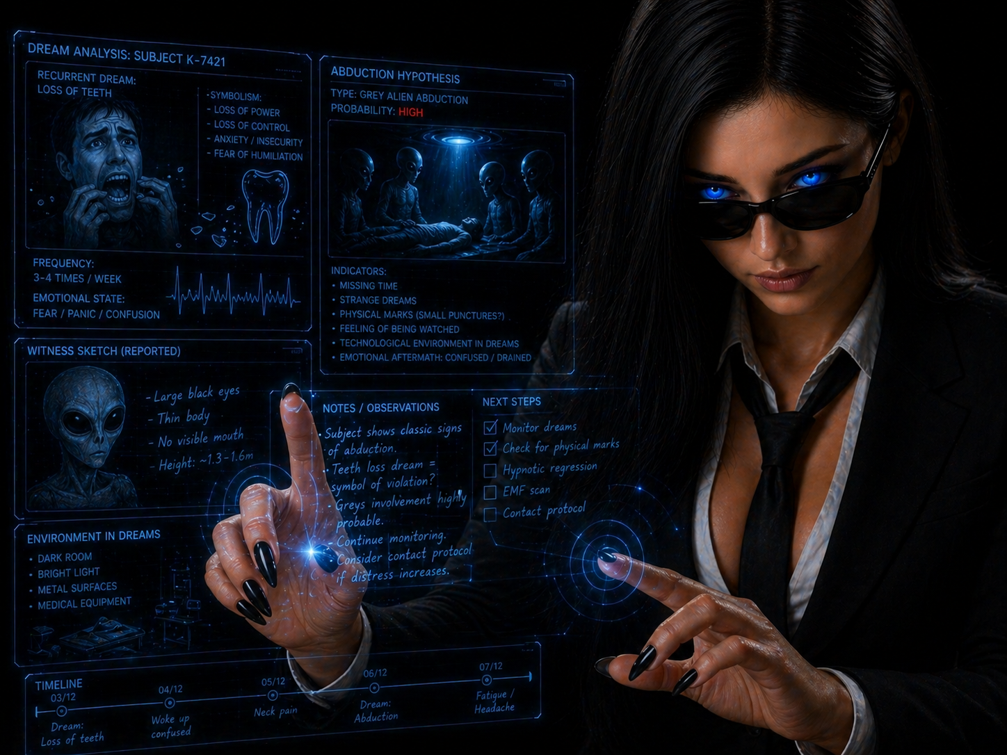 alicia bleue brune mib holo greys