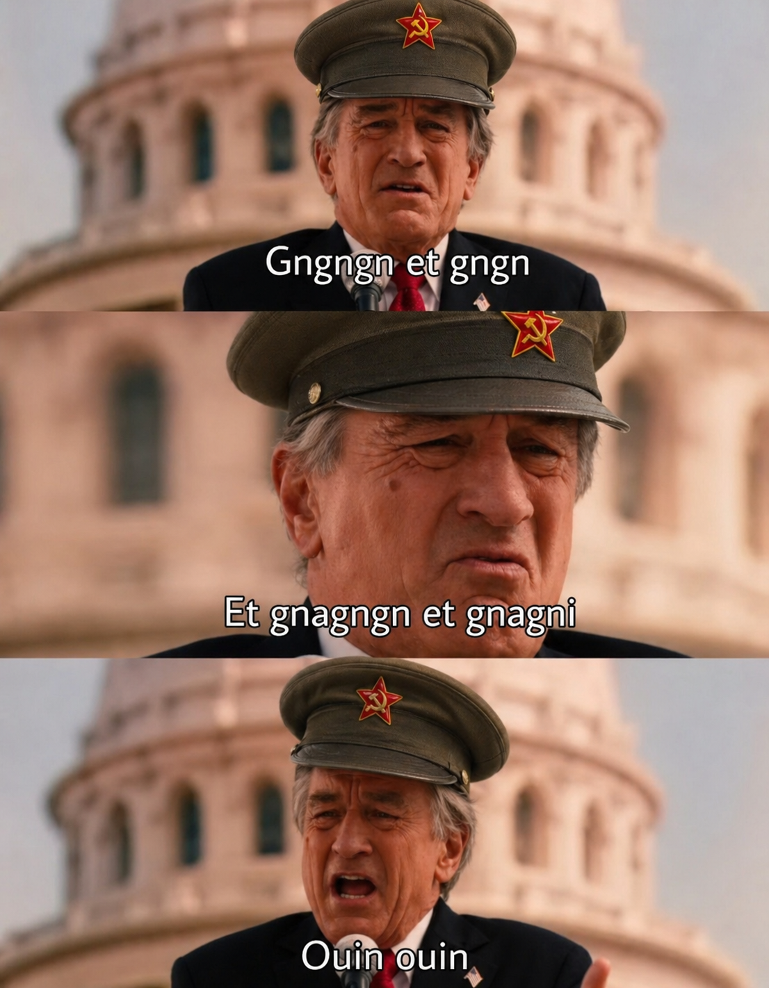 robert niro chiale pleure miaule chouine ouin snif communiste lfi pcf coco