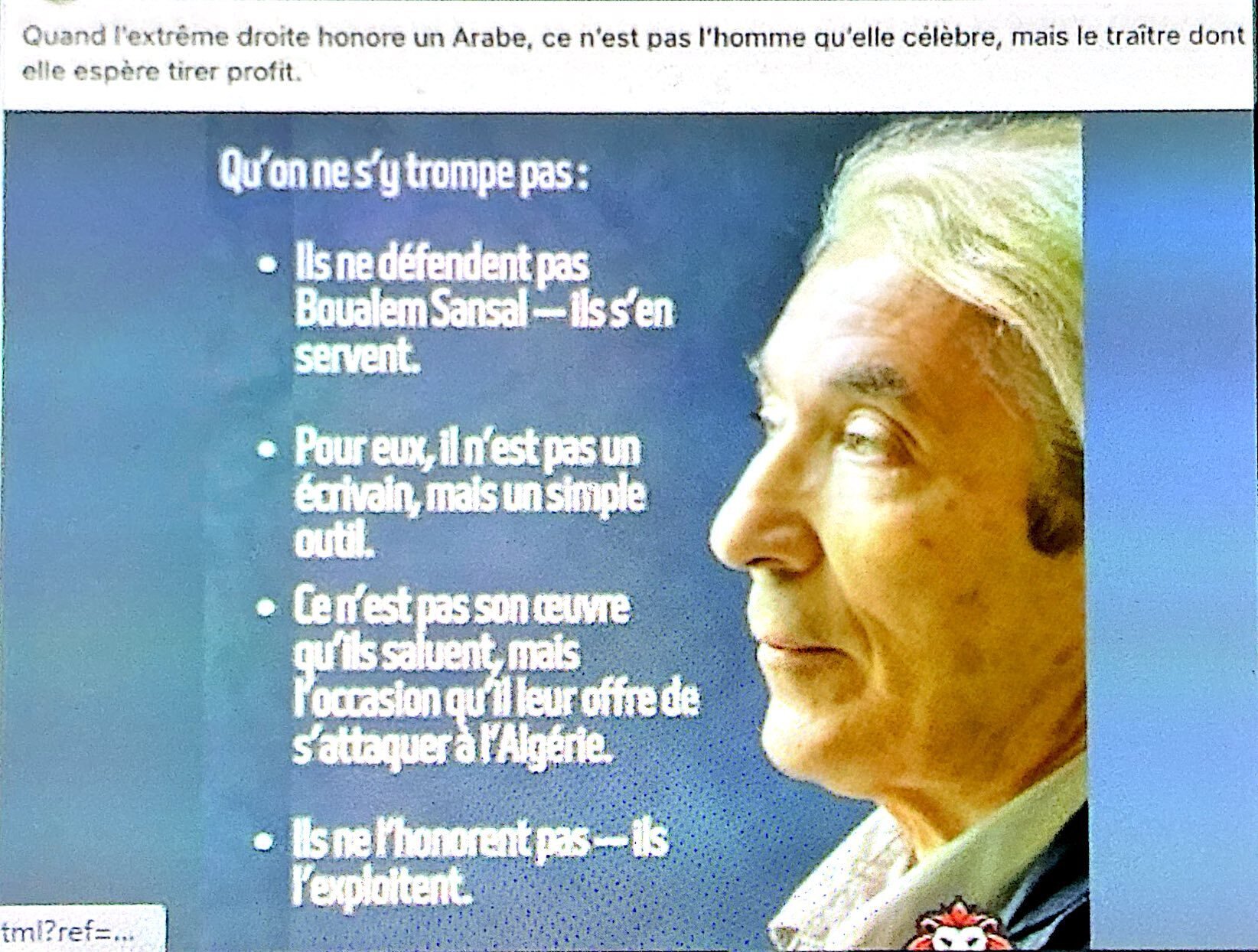 boualem sansal gred quote immigre book libro cotise alloc caf extrem alger visa oqtf rcsm