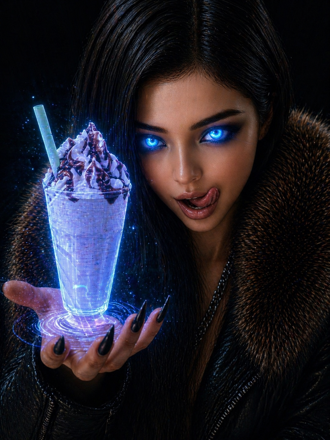 alicia bleue brune hologlace