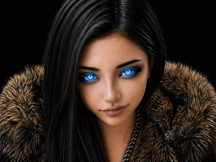 alicia bleue brune clin doeil