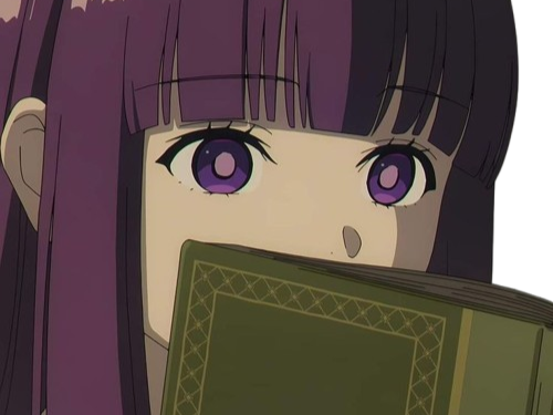 fern frieren cheveux indigo yeux violet lieden fic bloop