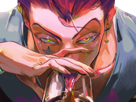 hisoka-morou-hunter-hxh-isaac-cheveux-rouge-yeux-jaune-ambre-clown-tare-fic-bloop