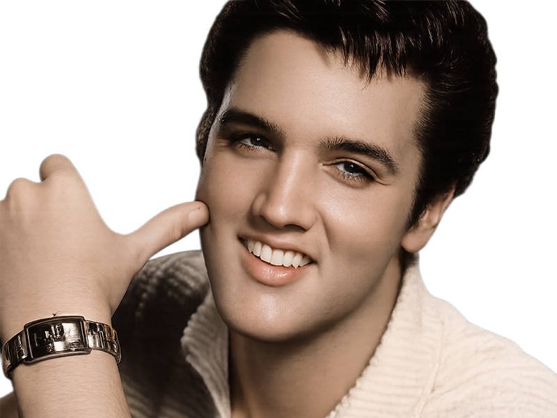 elvis presley jeune the king rock roll bg main sourire