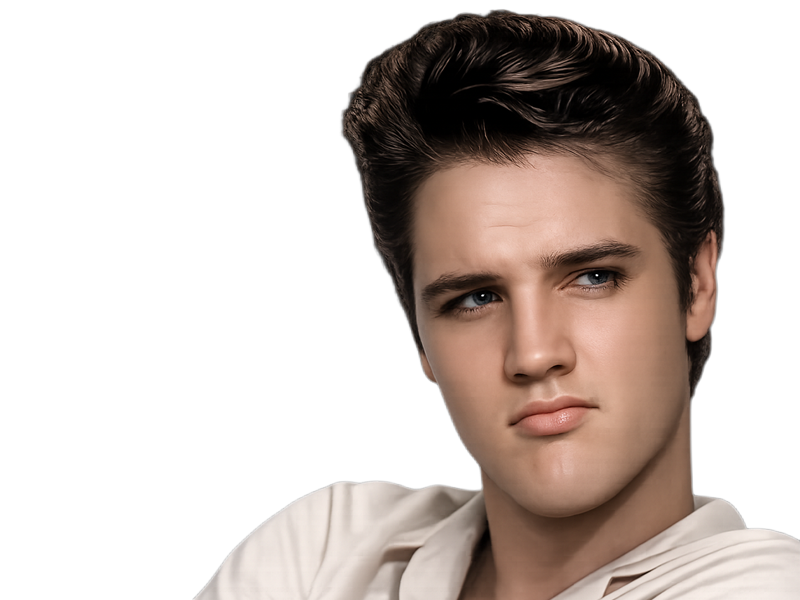 elvis presley jeune the king rock roll bg perplexe