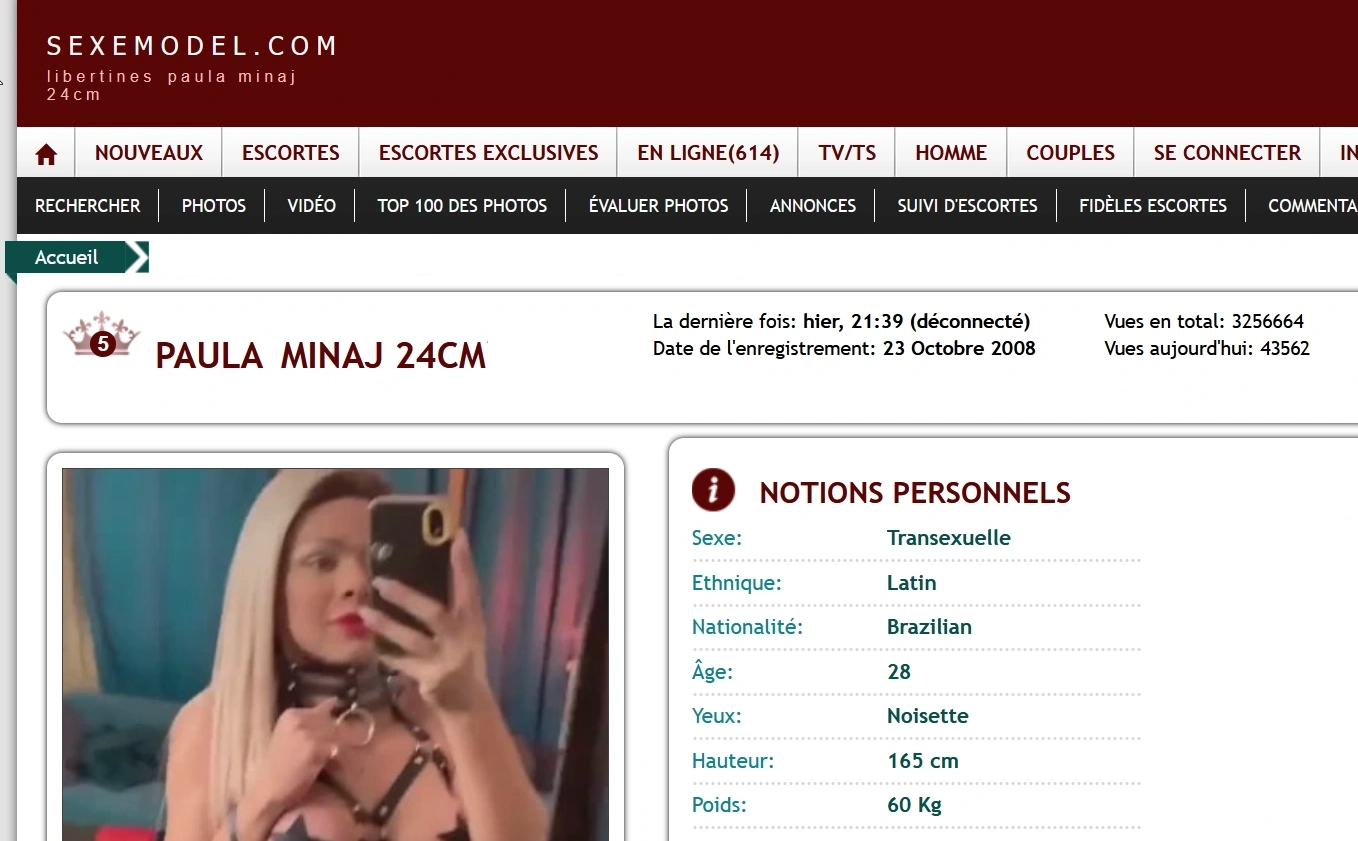 trans shemale femme meuf fille bave